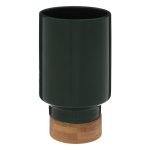Vase céramique bambou vert foncé H18