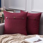 Atmosphèra coussin rouge bordeau 50+50cm