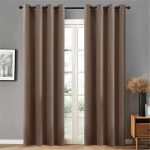 Panneau a œillet 140x260cm polyester marron  unique occultant GOLD