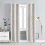 Rideau cristal lourd  beige/argenté 140x260cm