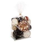 Set de boules décoratives H.33,5 cm - ivoire
