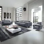 JUPITER  canapé 3 + 2 places + VORTEX (Liceu) fauteuil 1 place GRIS