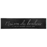Déco murale plaque maison du bonheur 3D Léandre 78 x 18 cm métal assorti