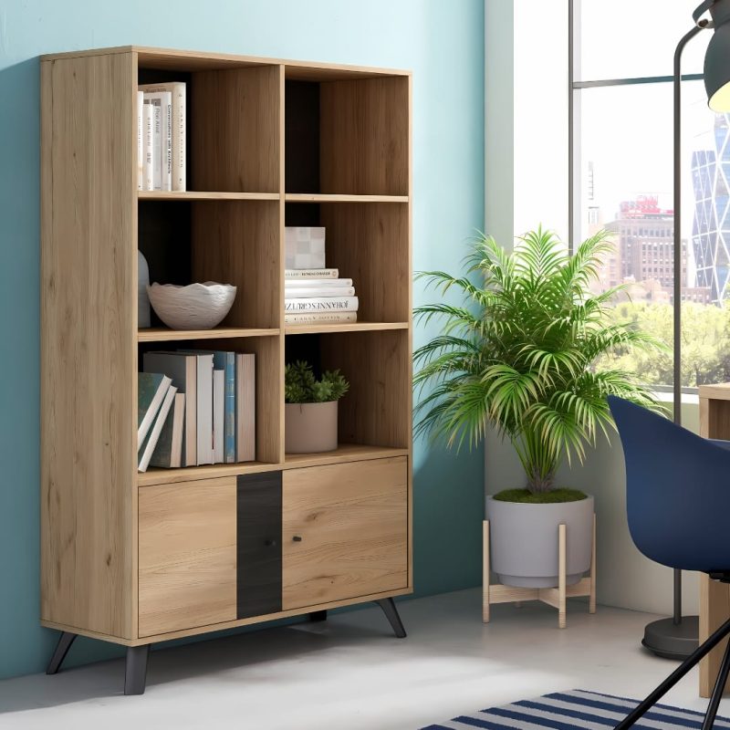 ETAGERE NATURA (14868_EX) NATUREL/BOCAMINA 2P6N L92 P40 H160 cm