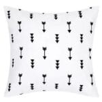 Black and white FLECHE coussin 45+45cm