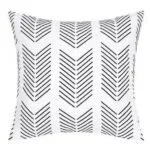 Black and white coussin TRAIT 45+45cm