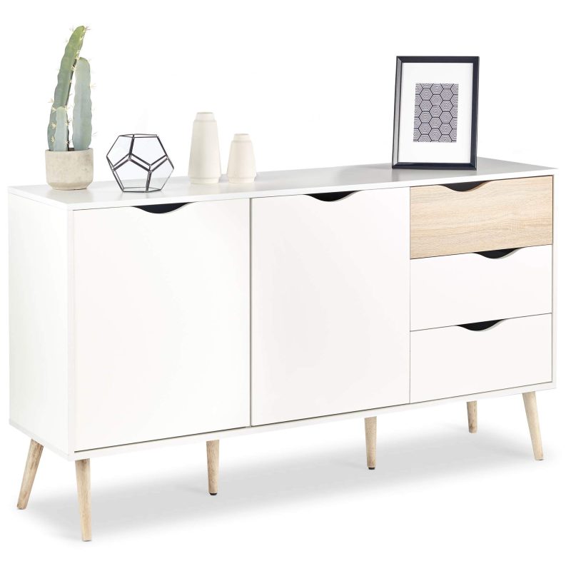 Monteno Buffet 2 Portes - 3 Tiroirs (L146 X P39 X H81 Cm) – Image 2