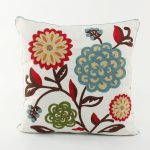 Coussin  lin brodé m05 45x45cm