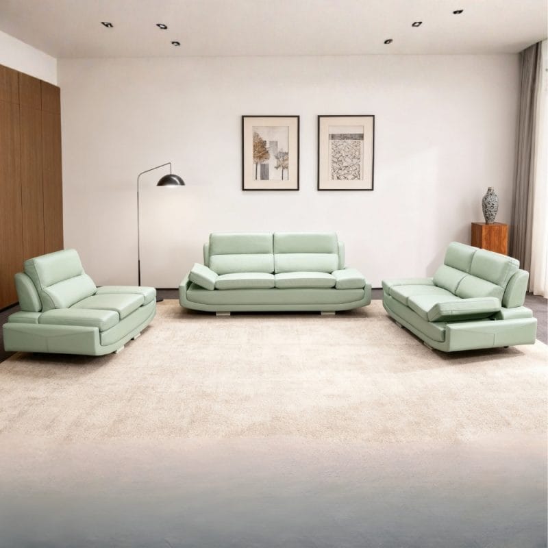 AURA canapé 3+2+1 places en cuir Gris