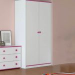 SANSA - Armoire pour enfant - Blanc / violet