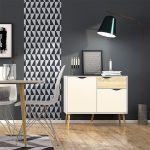 Monteno buffet 2 portes - 1 tiroir (99 x 39 x 82cm)