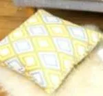 Lise coussin imprimé multicolore jaune/bleu/blanc 45x45cm