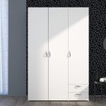 DAILY armoire 3 portes, 2 tiroirs - Blanche - 6510A3PT