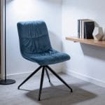 Delsa chaise bleu velour