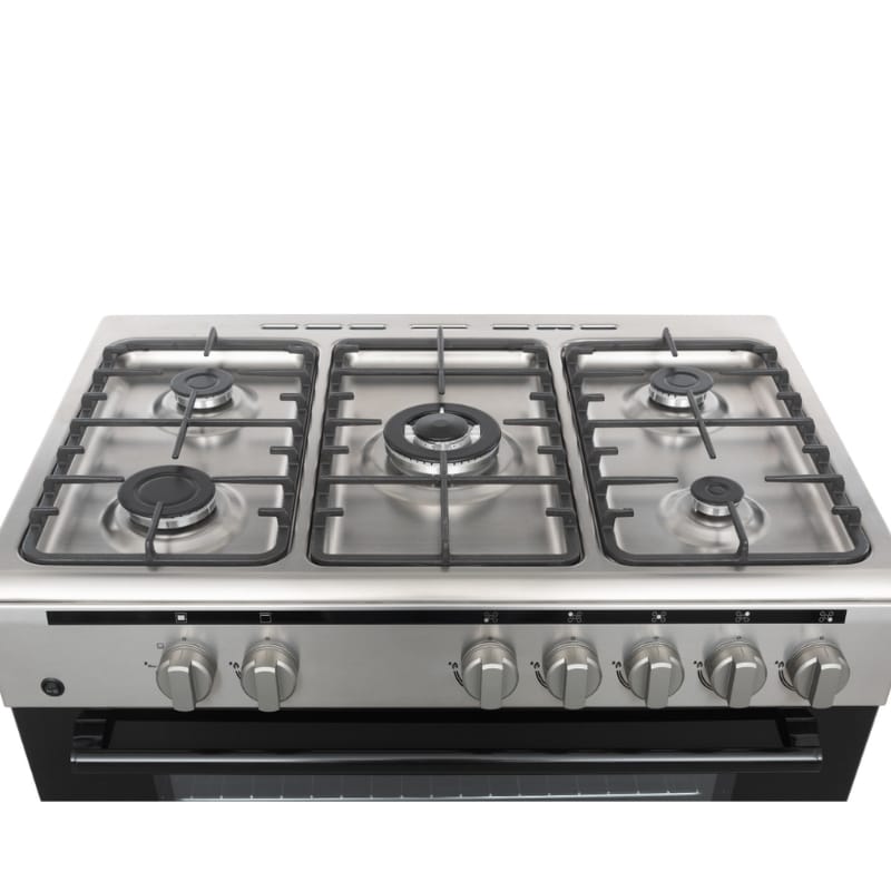 Gaz Vestfrost1 Cuisinière À Gaz Vestfrost Argentée 90 X 60 Tb96G Std, 5 Brûleurs + Four. – Image 2