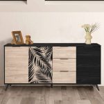 BUFFET PALMERA(15492_EX) 3P3T L180 P40 H80 - BOCAMINA/SAHARA/SERI