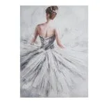 Toile peinte danseuse 58 x 78 cm assorti GRIS