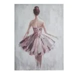 Toile peinte danseuse 58 x 78 cm assorti ROSE