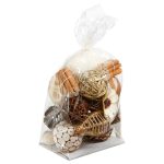 Set de boules décoratives H.33,5 cm - marron