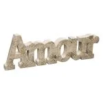 Mot à poser Amour haut 10,2 cm manguier