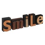 Mot à poser Smile haut 19 cm manguier