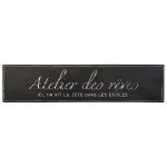 Déco murale plaque atelier des rêves 3D Léandre 78 x 18 cm métal assorti