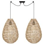 Suspension 2 lampes Etel diam 28 cm PPR naturel
