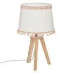 Lampe trépied bohême haut 30 cm bois