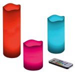 Coffret 3 bougies LED avec télécommande