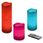 Coffret 3 bougies LED avec télécommande