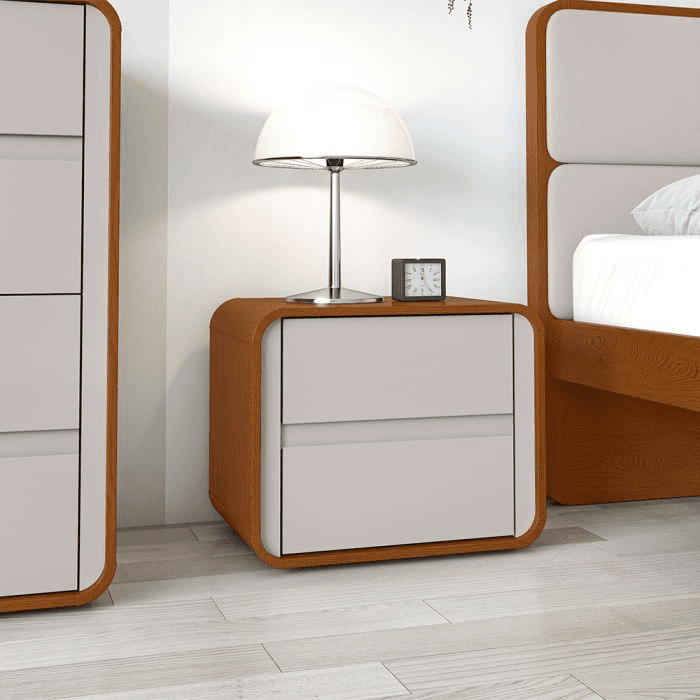 LOOP Table de chevet  FRASSINO/OFF-WHITE