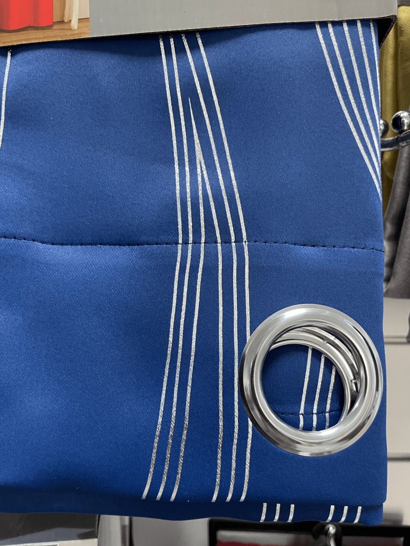 Rideau Cristal Lourd Bleu/Argente 140X260Cm – Image 1