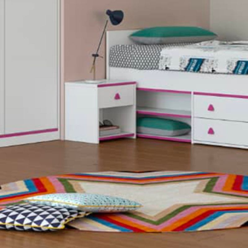 SANSA -  Chevet - Blanc / violet