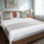 Aube luxe - chemin de lit décoratif avec 2 coussins