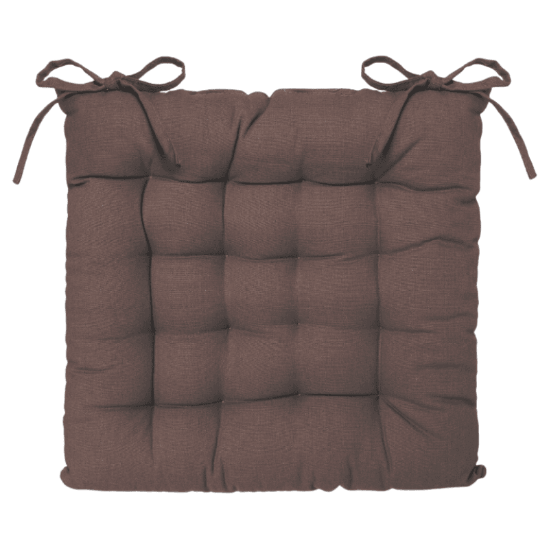 Galette de chaise  Marron, 38x38 cm