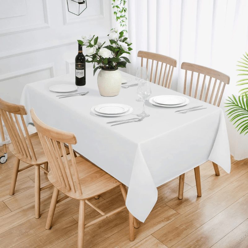 Nappe de table - Fleur de lin blanc 9 pcs