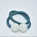 Paire deux Attaches rideau - SORAIYA  Bleu
