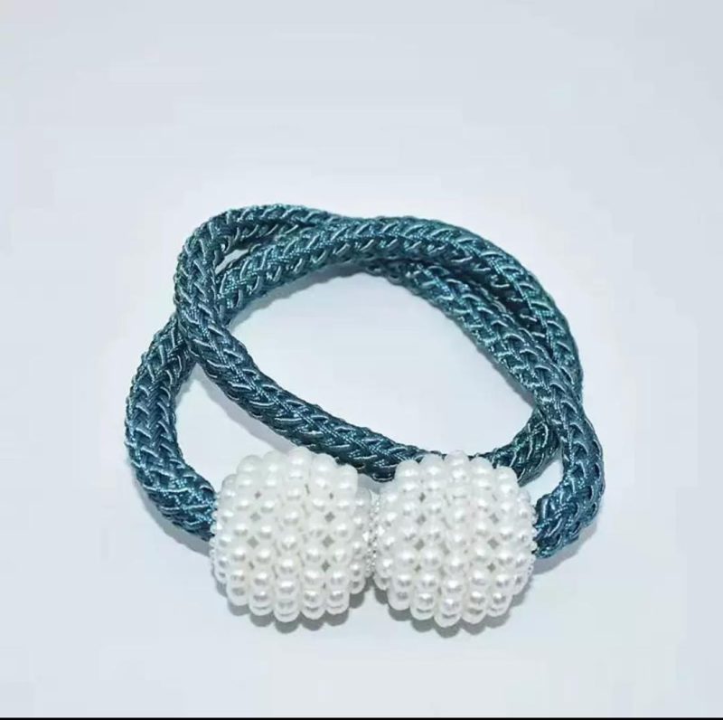 Paire Deux Attaches Rideau - Soraiya  Bleu – Image 1