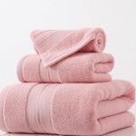 Serviette Bain royal rose 3 pièces en cotton