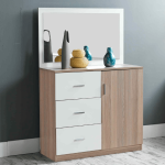 LINDA Coiffeuse OAK/WALNUT Blanc
