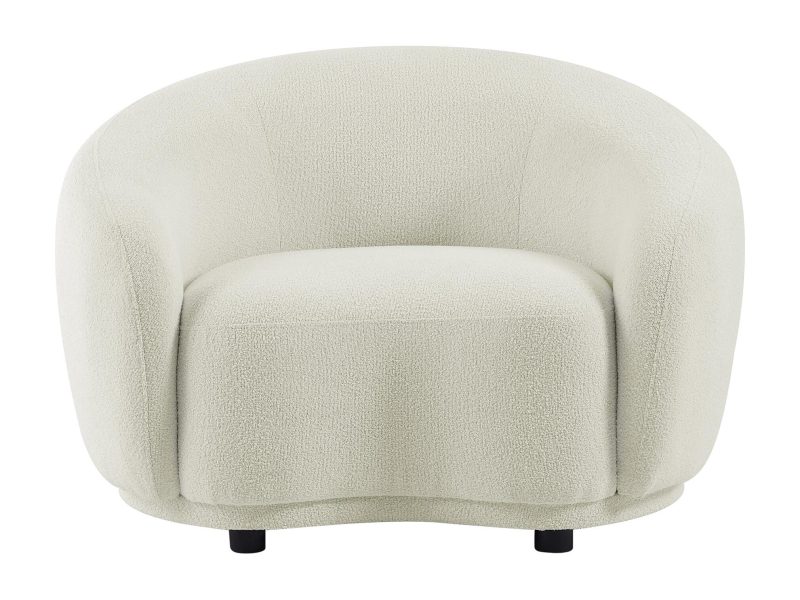 Bovana Ensemble Canapé (3+3+1)Pl Beige En Tissu Bouclette – Image 5