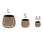 Pot plastique camel - petit model | D. 20 x P. 17 cm