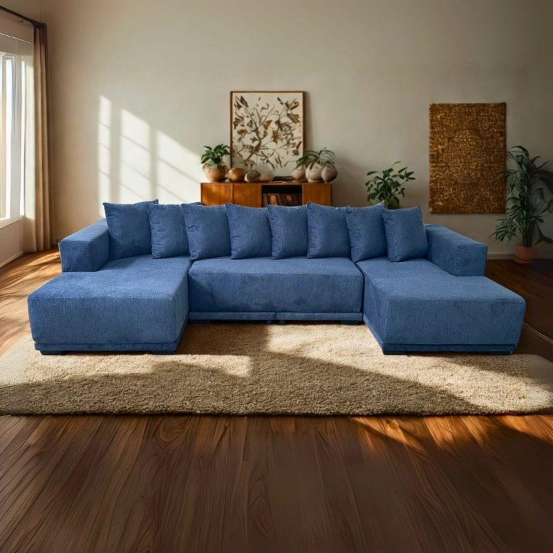 Cedric Canapé D'Angle L325 Cm Bleu - Full Compressé – Image 1