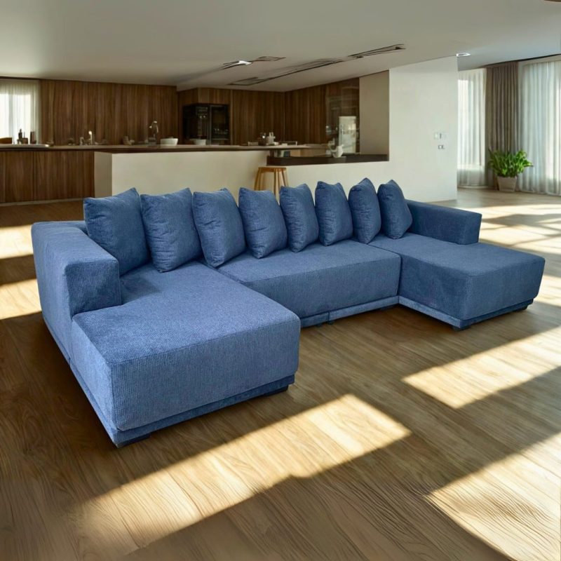 Cedric Canapé D'Angle L325 Cm Bleu - Full Compressé – Image 5