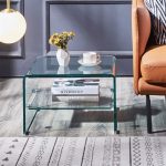 KAVE TABLE BASSE EN VERRE L50 P45 H33