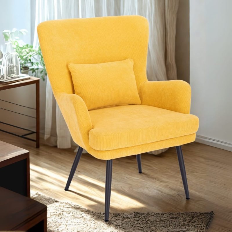 Fauteuil De Detente Jessy 1Pl Jaune – Image 1