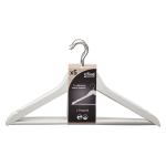 Lot de 5 cintres en bois, Blanc