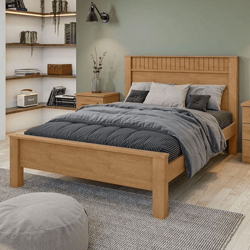 ATHENAS lit 140 cm x 190 cm – Almond clean