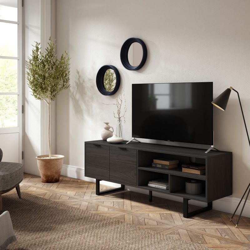 DIMAN meuble tv 2P3N NOIR YUZEY / 16236