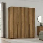 ORYANA Armoire 4 portes avec 8 compartiments - Chene (GRD-1740-OO-3)